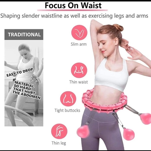 NIB✨WEIGHTED HULA HOOP , PINK - Picture 6 of 15